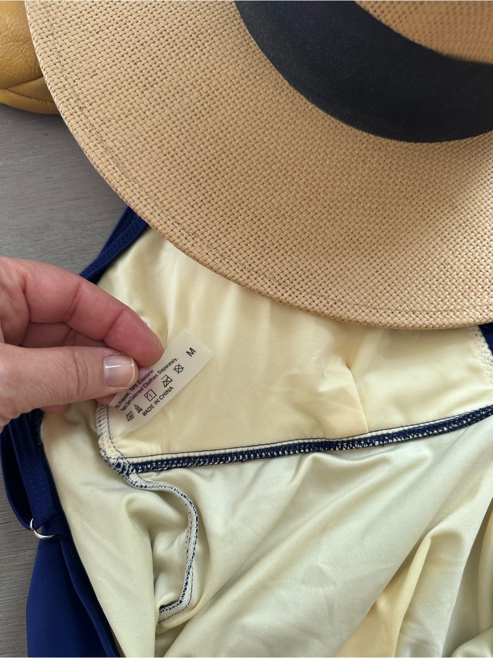 TWO FOR ONE! Women’s Royal Blue Eyelet Swimsuit with matching Skirt Cover Up - Picture 6 of 11